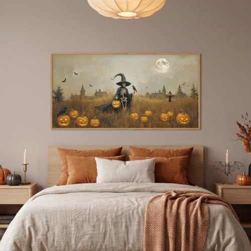Celestdeco Halloween Ghost Reaper Framed Canvas Wall Art Set-40×20"×1 - Image 4