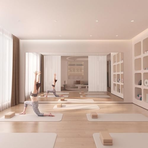 Hasipu 2 Pcs Home Gym Mirror, Large Full Length Frameless - Image 3