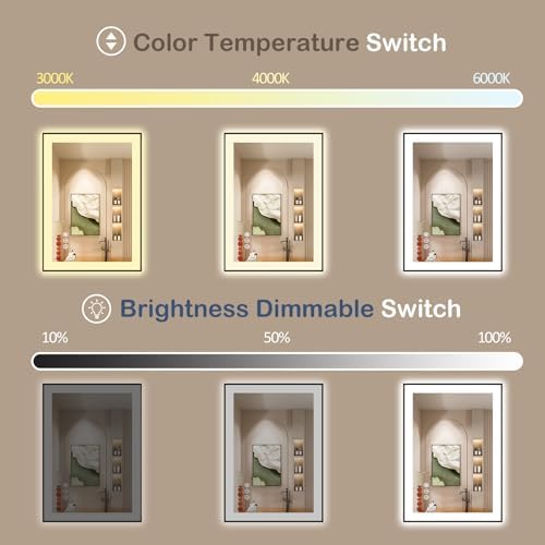 40x32 Inch LED Bathroom Mirror - Image 4
