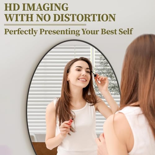 Koonmi Black Oval Bathroom Mirror - Image 2