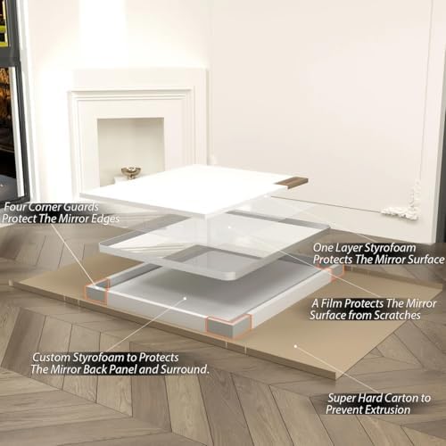 66x36 Inch Silver Bathroom Mirrors - Image 6