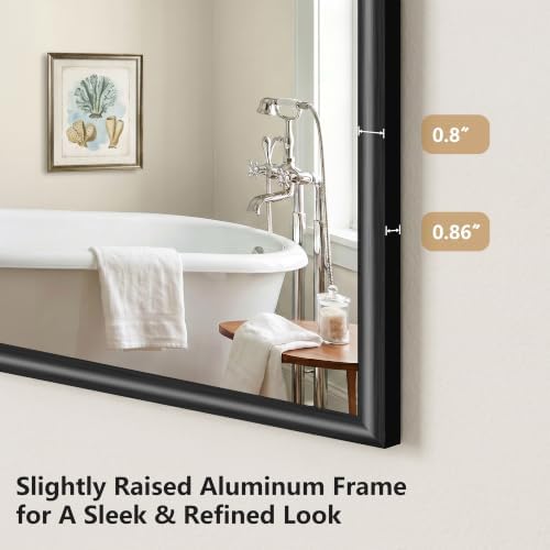 FORBATH Bathroom Mirror for Over Sink, 18x36 Inch Black Vanity Mirror - Image 3