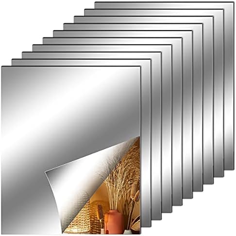 Fantasyon 10 Pieces Flexible Mirror Sheets, Self Adhesive Decorative Plastic by Fantasyon