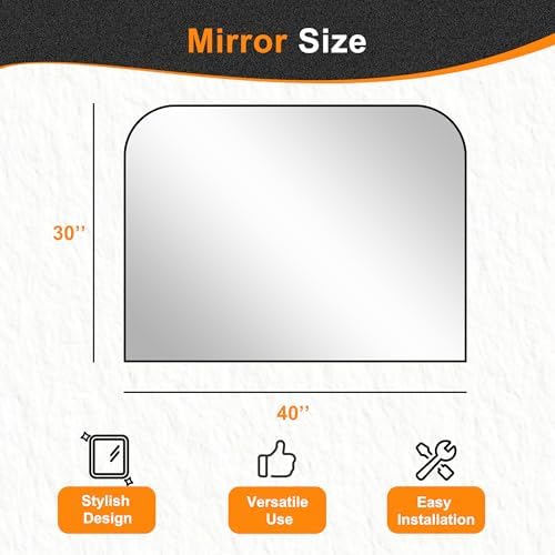 Delma 30"x40" Black Metal Framed Bathroom Mirror - Image 5