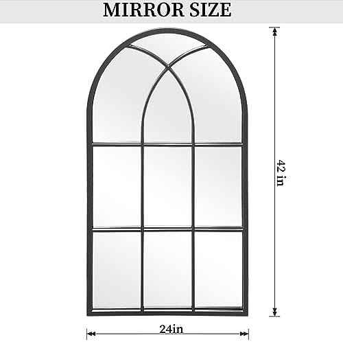 Dewfig Arched Window Wall Mirror - Image 3