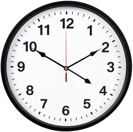 LEIKE Metal Wall Clock 16IN Black, Retro Silent Quartz Battery Operated by LEIKEWALLCLOCK
