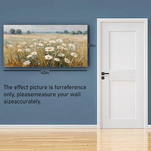 Abstract White Flower Landscape Picture Canvas Art Hanging Living Room Dining - Image 2