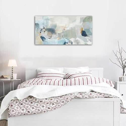arteWOODS Abstract Canvas Wall Art Teal Abstract Pictures Canvas Painting - Image 4