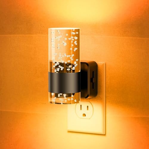JandCase Night Light Amber, Automatic Night Lights Plug into Wall Dimmable by JandCase