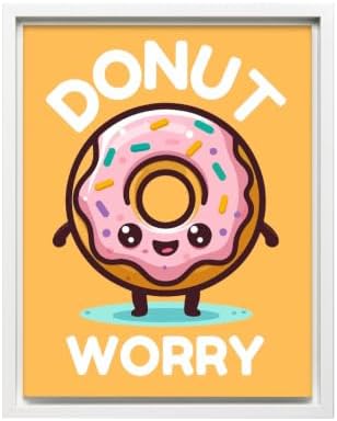 InkFlow Posters Donut Worry Canvas Poster by InkFlowPosters