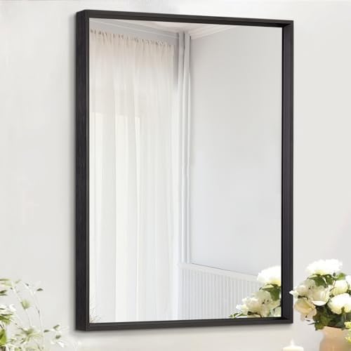 AAZZKANG Mirrors for Wall Rectangular Metal Framed Black 16"x12" by AAZZKANG