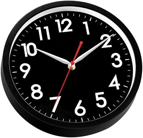 AKCISOT 10 Inch Wall Clock, Silent Battery Operated Analog Clock - Image 4