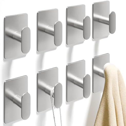 pickpiff Adhesive Towel Hooks: 20LB Extra Strong Wall Hanger by pickpiff