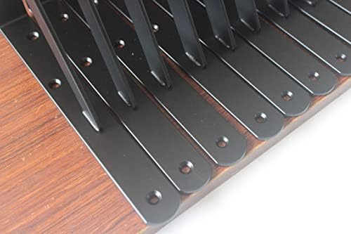 4 Pack L10 x H 8" Black Heavy Duty Shelf Brackets - Image 6