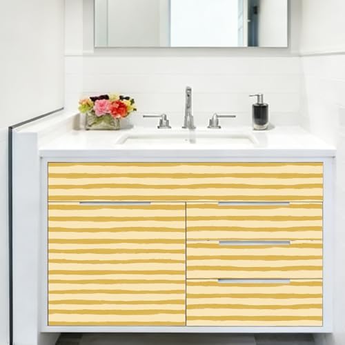 Yellow Stripe Irregular Wallpaper Peel and Stick Wallpaper Wall Paper Self - Image 5