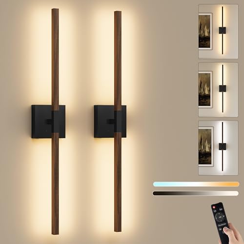 Rayogale Black Walnut Rechargeable Wall Sconce by Rayogale