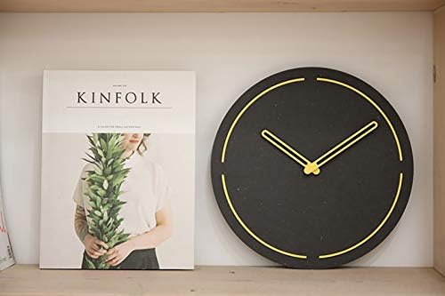 Stephanie Imports Modern Minimalist Dark Concrete Gray Silent Wall Clock - Image 3