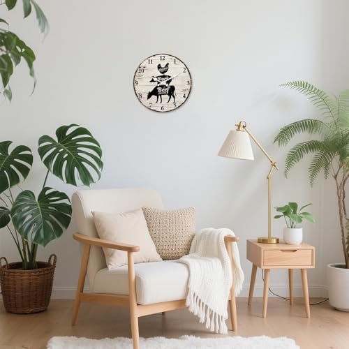 14 Inch Retro Farmhouse Wall Clocks Battery Operated - Image 2