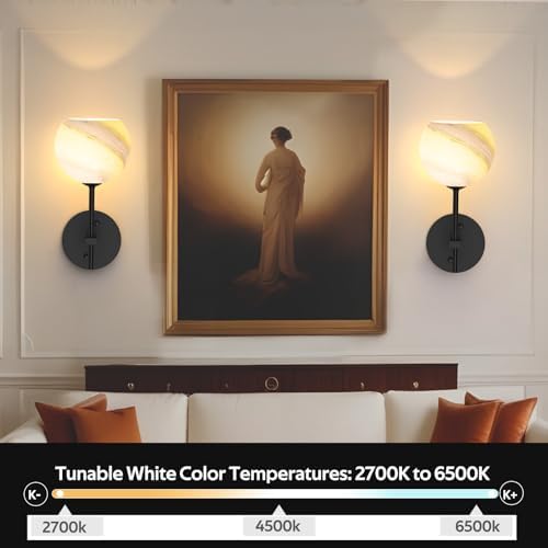 MOITA Wall Sconces Set of Two, Wireless Battery Operated Wall Decor - Image 3