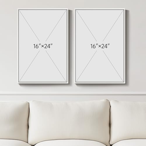 Framed Blue and Gold Abstract Canvas Wall Art Decor Set of 2, 16x24 In - Image 3