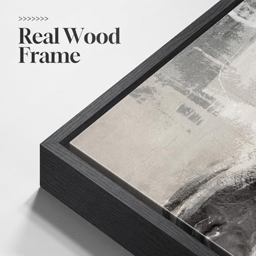 Large Framed Neutral Modern Abstract Wall Art - Image 5