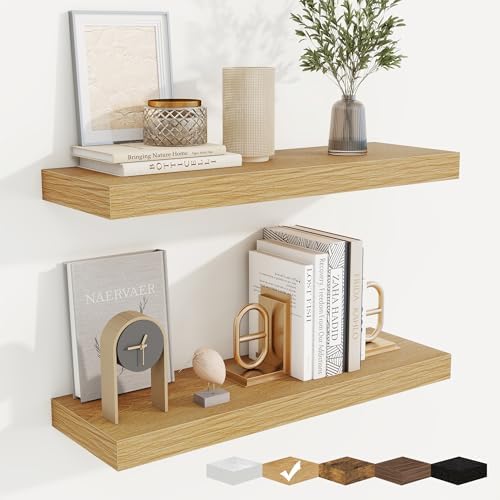 Floating Shelves for Wall, Wall Mounted Wood Shelves by Fuqing