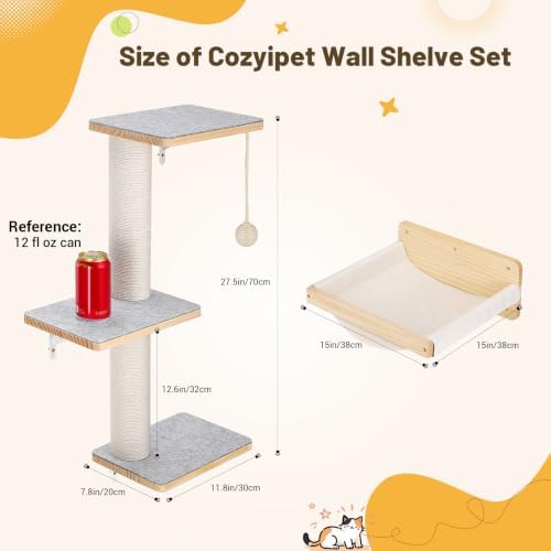 Wall Mounted Cat Shelves Set - Image 2