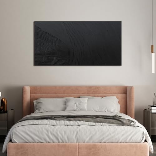 Black Wall Art Decor Canvas Art Wall Decor Black Silence Wall Art Painting - Image 6