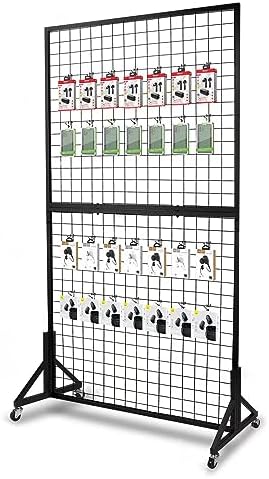 NectaCol 1 Pack 3'x 6' Two-Double Gridwall Panel Display Racks by NectaCol