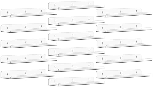 Qukaka 15" Clear Floating Shelves by QukakaHomeCare