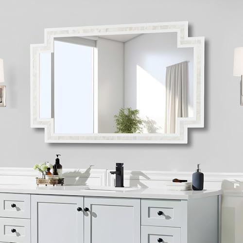 24 x 36 Inch White Bathroom Rectangle Mirror by Tanmicoshomy