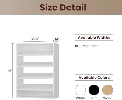 ROOMTEC 25.5" Shoe Shelf Short Tower Closet Unit, Modular Closet System - Image 2