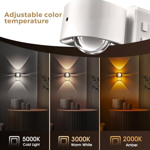 L LOHAS LED Night Light Projector, Night Lights Plug into Wall 3CCT 2 Pack - Image 2