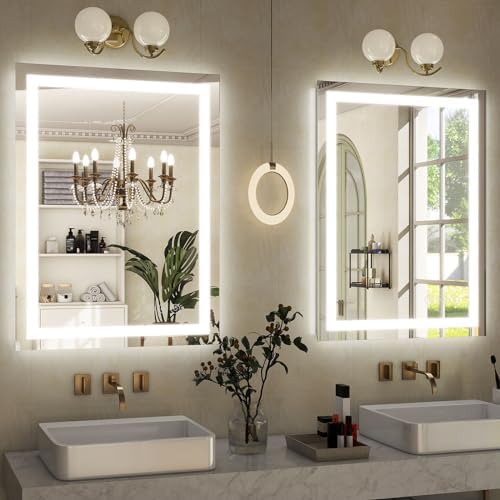 GLSLAND 26"x38" LED Lighted Bathroom Mirror, Vanity Mirror by GLSLAND