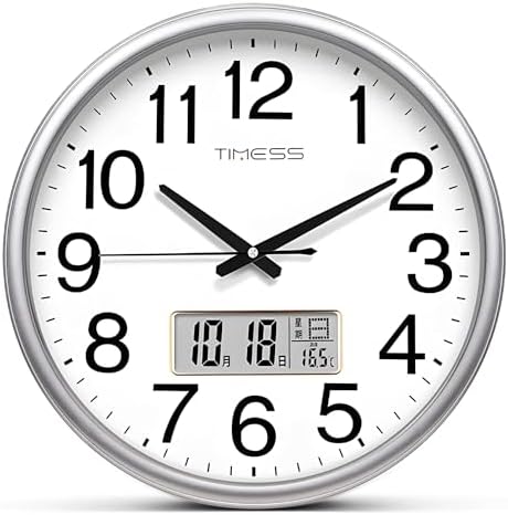 TIMESS 11-Inch Silent Non-Ticking Analog Wall Clock by TIMESS