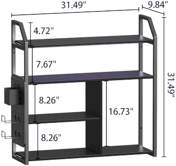 Floating Shelves with LED Light, 31.5" Wall Mounted Display Shelf - Image 2