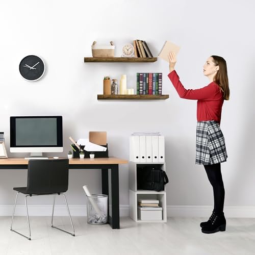 Sorbus Floating Shelves for Wall, Wood Wall Storage - Image 2
