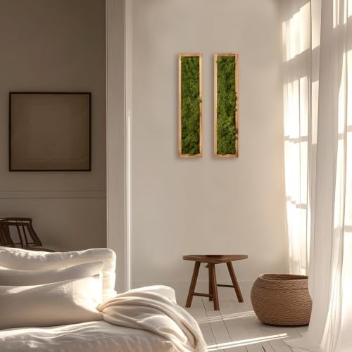 Mokof Preserved Moss Wall Art Decor, Moss Green, 2 Pack - Image 2