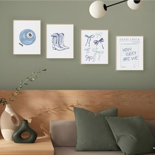 Coastal Cowgirl Posters, Coquette Blue Bow Room Decor, Light Blue Preppy - Image 4
