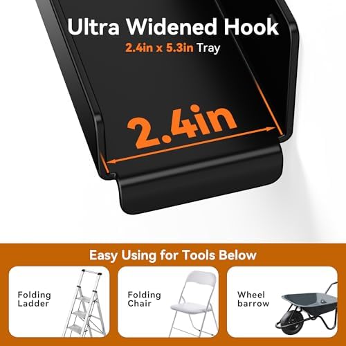 niffgaff Ladder Hooks for Garage Wall, 1 Pack Heavy Duty Wall Mount Storage - Image 5
