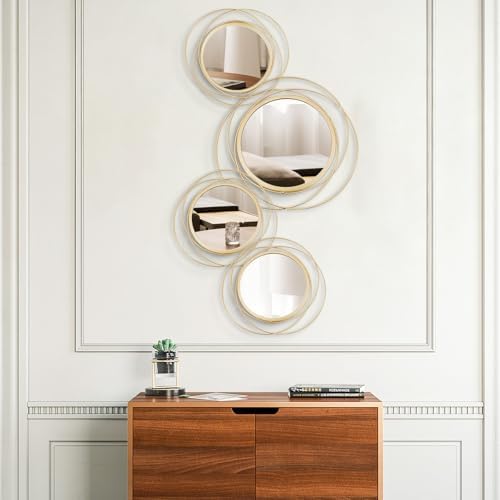 3 Set Sunburst Round Mirrors for Wall Decor Bedroom Bathroom - Image 2