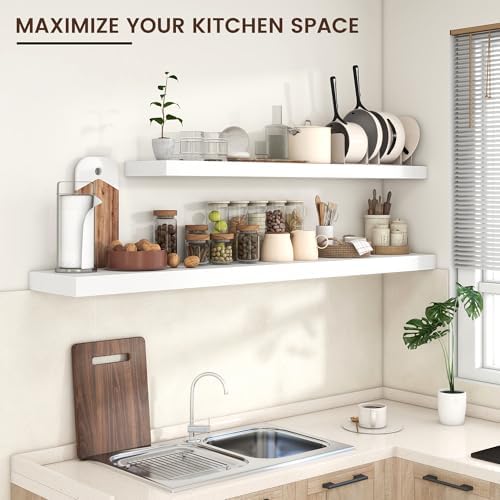 72" Wide x 12" Deep Floating Shelves - Image 5