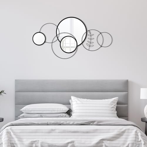 Hicarer 4 Pcs Wall Mirror Decoration Round Decorative Mirrors 41.34'' x 17.72'' - Image 7
