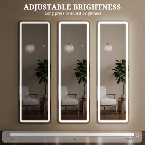 LED Mirror Full Length with Lights, 59.85"x15.75" Lighted Full Body Mirror - Image 4