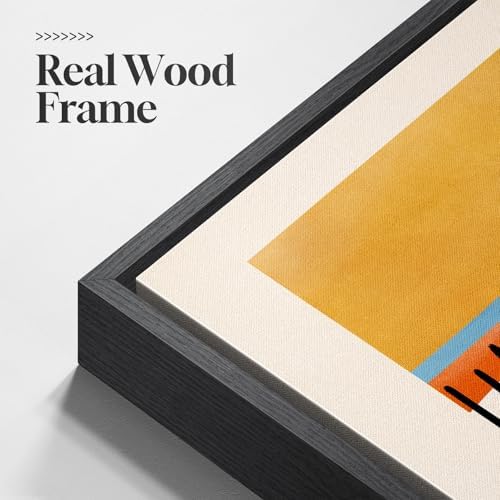 Framed Colorful Abstract Mid Century Modern Wall Art Bedroom, 12x16 Inch - Image 5