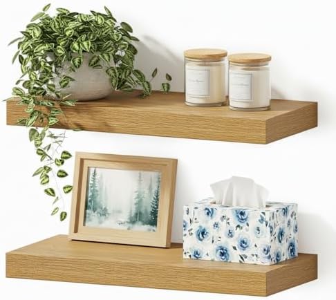 Vivelove Floating Shelves for Wall Mounted 16 inch Set of 2 by VIVELOVE