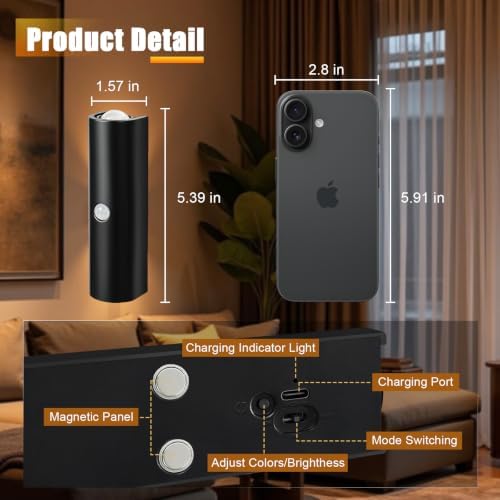 2 Pack Motion Sensor Wall Light, Rechargeable Wall Sconces - Image 3