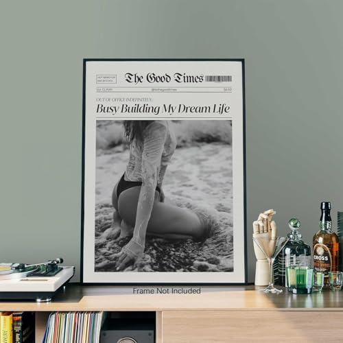 Funky Black And White Newspaper Canvas Wall Art 8x10in Unframed Trendy Hot Sexy - Image 3