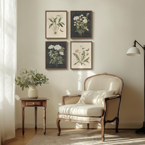 Framed Vintage Botanical Floral Wall Art - Image 4