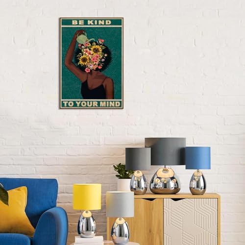 Dcvjiy Retro Be Kind To Your Mind Poster Fashion Black Girl Wall Art Lose Your - Image 7